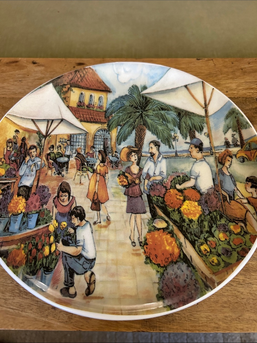 Large Plate/Platter - Italy, Brunelli Market Scene by EFFETTI D'ARTE
